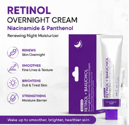 Retinol Overnight Cream Panthenol Renewing Night Moisturizer
