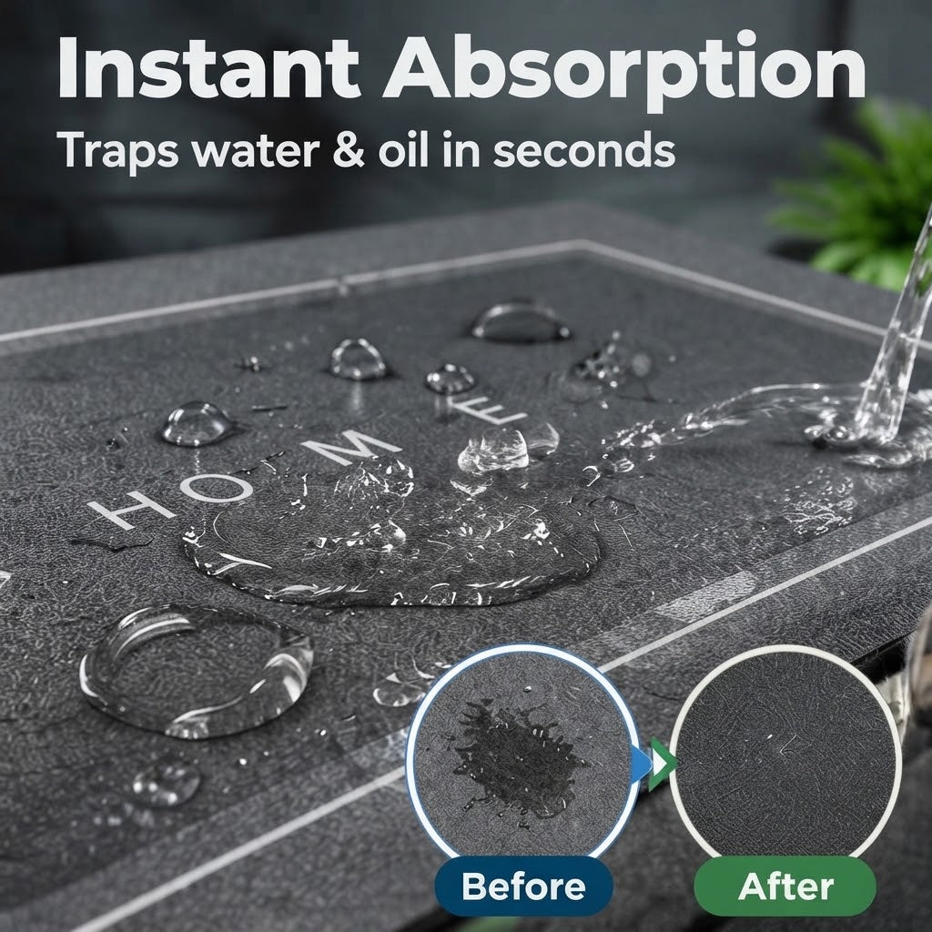 Kitchen Mat Set Non-Slip Water & Oil Absorbent Mats