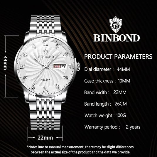 Men’s Luxury Business Watch – Automatic-Style Dial with Diamond Detail & Butterfly Clasp