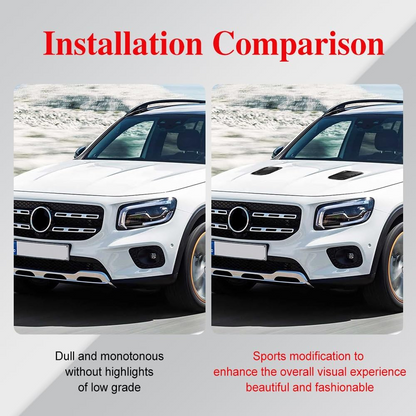 Universal Car Hood Vent Covers – Steel Bonnet Side Air Intake Scoops for Exterior Styling