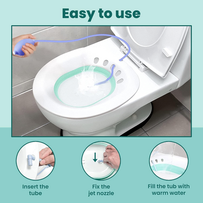 Foldable Postpartum Sitz Bath – Portable Toilet Seat Bidet Basin