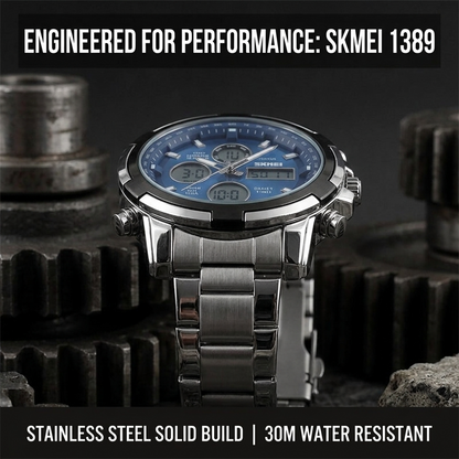 SKMEI 1389 Sports Digital Watch – Dual Display Wristwatch with Stopwatch