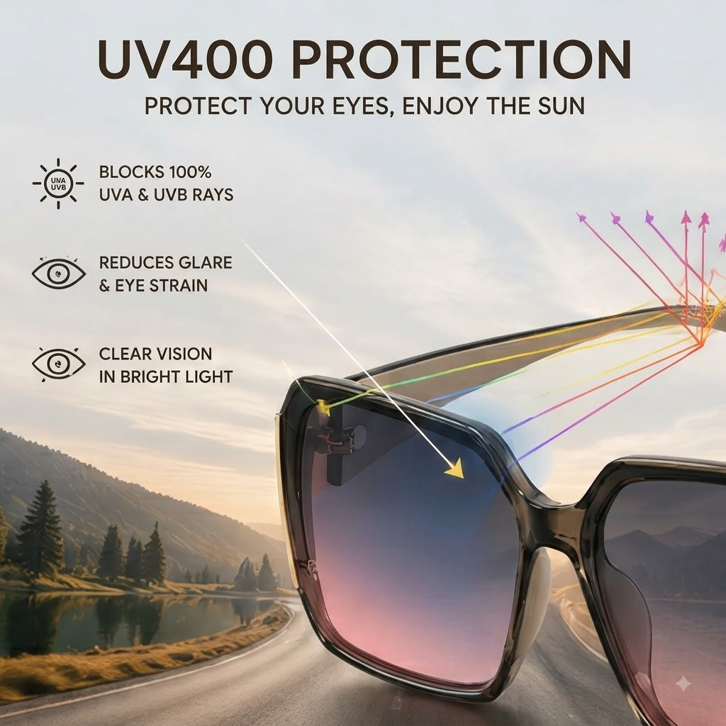 Retro Square UV Protection Sunglasses for Women