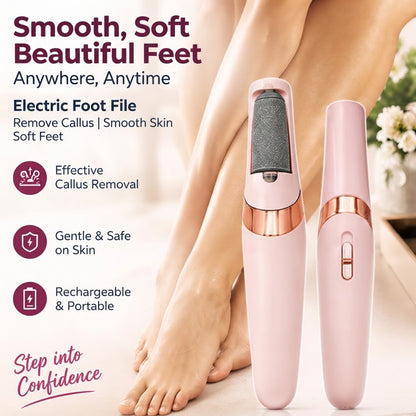 Electric Foot File Callus Remover with Coarse & Fine Grinding Heads