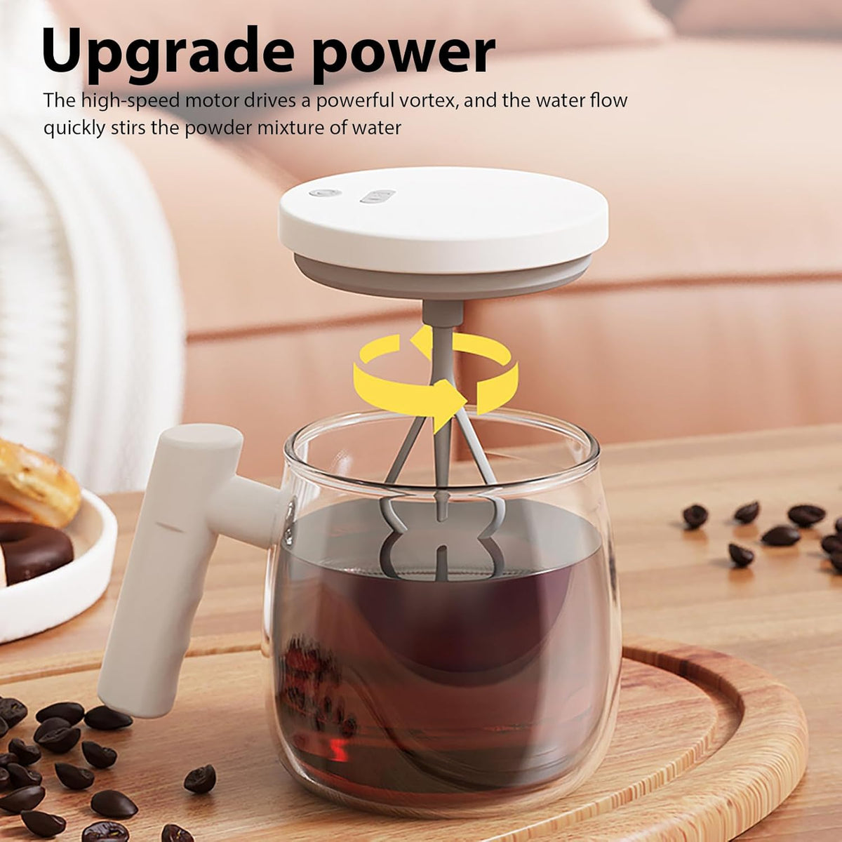 Electric Self-Stirring Mug – Rechargeable Type-C Protein & Coffee Mixing Cup