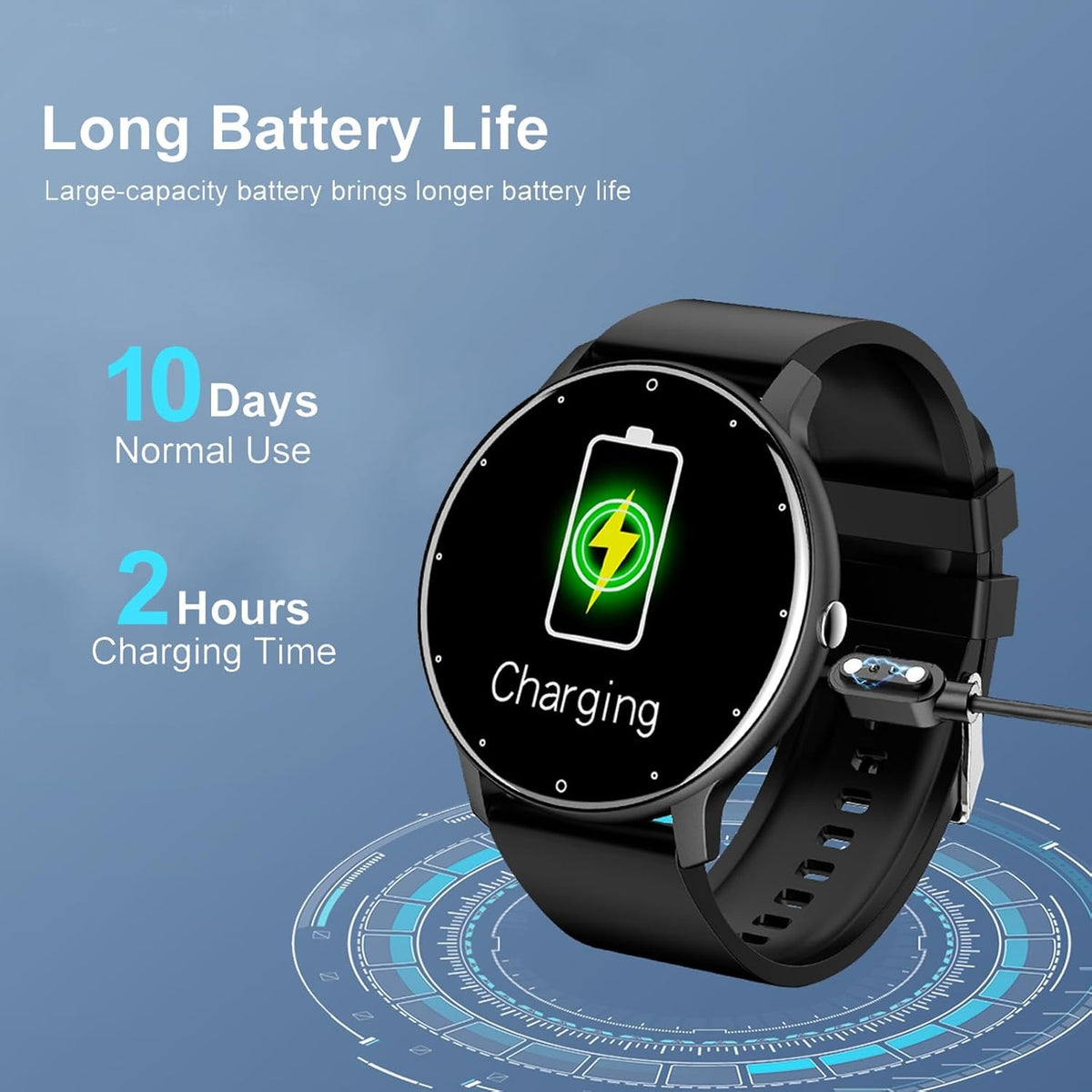 ZL02 Smart Watch – Android Call, Waterproof, Health & Fitness Tracker