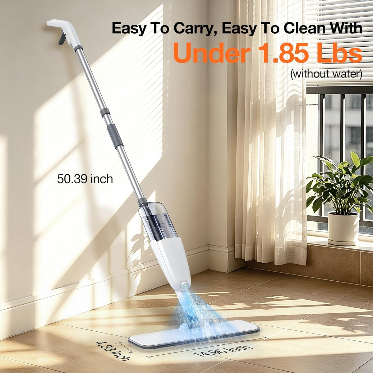 Spray Flat Mop Wet & Dry Floor Cleaning with One-Swipe Design