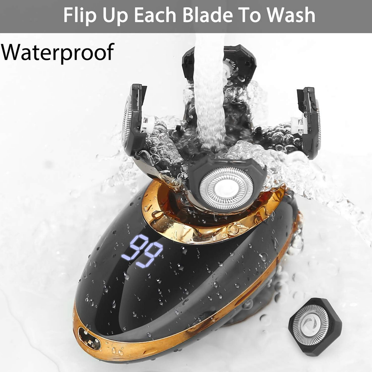 WL-6900 Rechargeable Shaver – Waterproof Rotary Face, Body & Beard Electric Razor