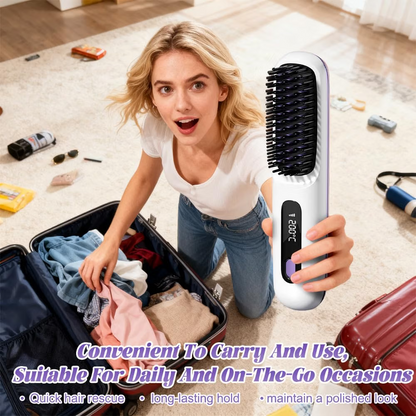 Wireless Hair Straightening Comb Smoothing & Styling Brush
