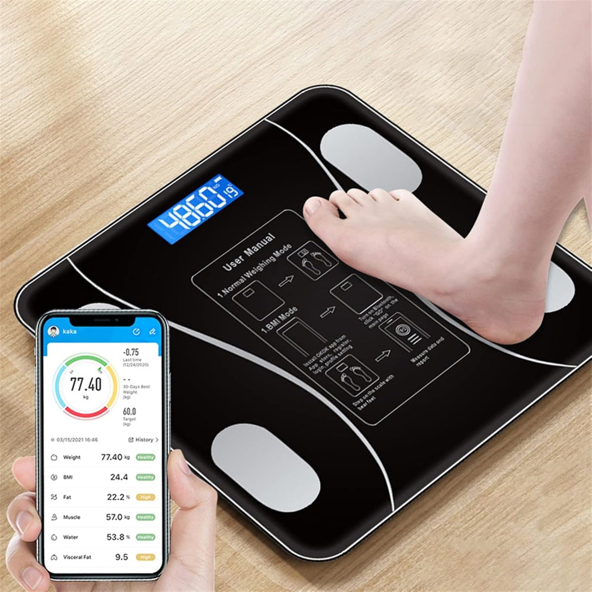 Smart Bluetooth Body Fat Scale – Track Your Health Beyond Weight!