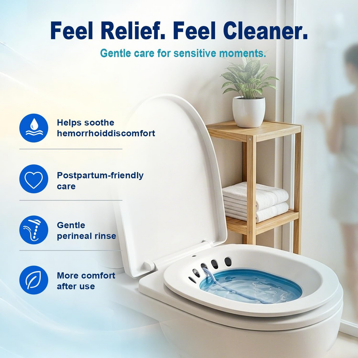 Foldable Postpartum Sitz Bath – Portable Toilet Seat Bidet Basin