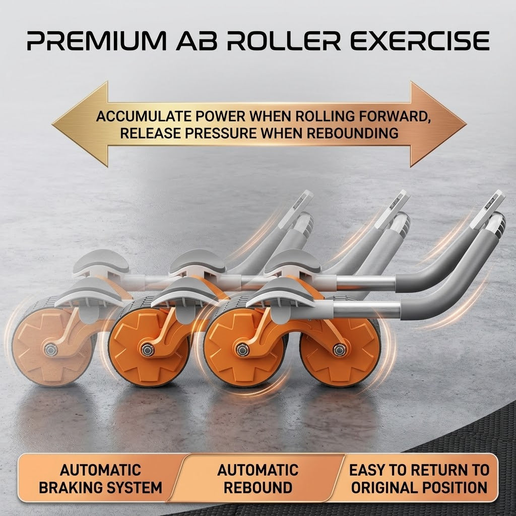 Automatic Rebound Abdominal Exercise Wheel – ABS PVC Elbow Support Roller for Yoga