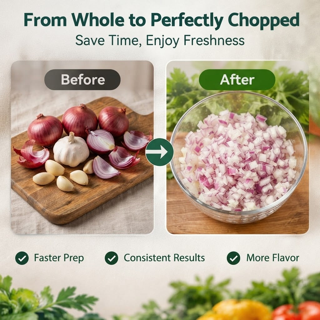 Mini Electric Garlic Chopper USB Rechargeable Vegetable Crusher
