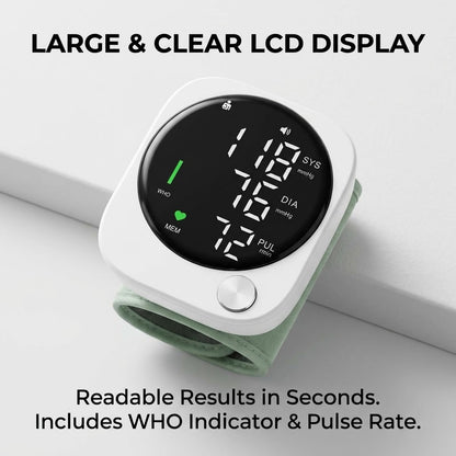 Digital Wrist Blood Pressure LCD Display Automatic Monitor