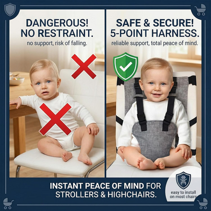 Baby Chair Harness Strap – 5-Point Safety & Travel-Ready Design