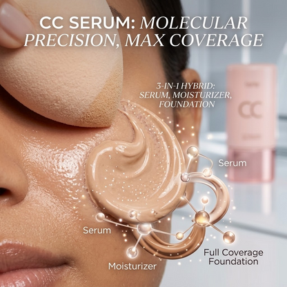 CC Serum Cream Tinted Moisturizer – Full Coverage Liquid Foundation for Smooth, Even-Looking Skin