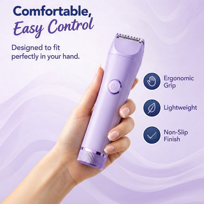 Dual Head Women's Electric Shaver – Type-C Rechargeable Wet & Dry Trimmer