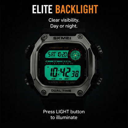 Men's Rugged Sports Watch – Premium Silicone Strap Wristwatch
