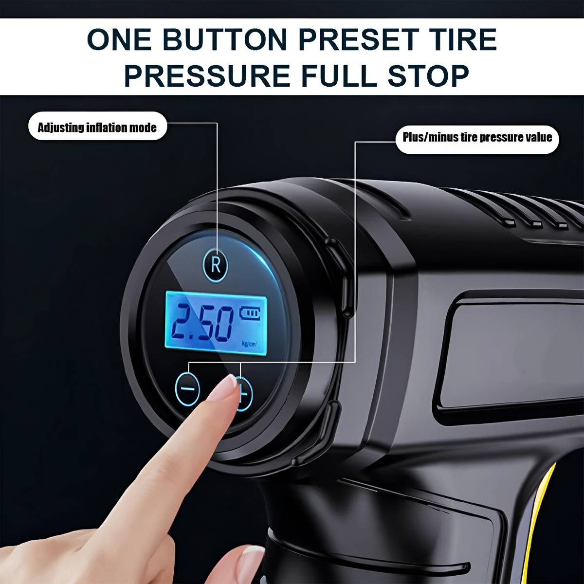 DC 12V Portable Tire Inflator – Digital Display Electric Air Pump for Cars & Home