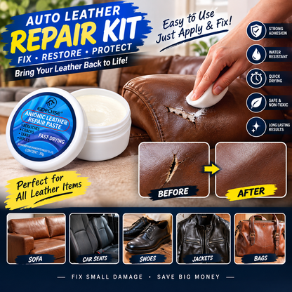 Leather Repair Kit – Multi-Purpose Leather Tear & Scratch Repair for Sofas, Shoes & Bags