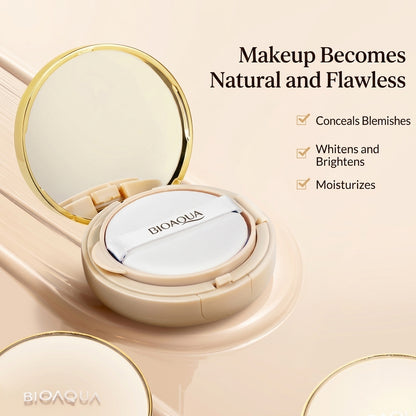 BIOAQUA Whitening Air Cushion BB Cream – Lightweight Coverage & Natural Glow