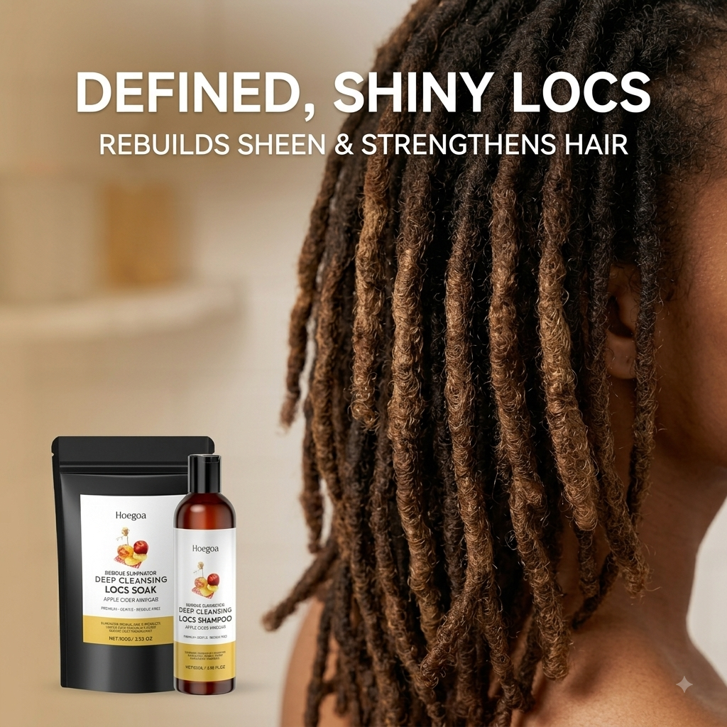 Organic Apple Cider Vinegar Hair Care Set – Dreadlock Cleaning Cream & Gentle Scalp Care for Women