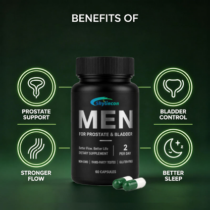 Men's Prostate Support Capsules Saw Palmetto Herbal Supplement