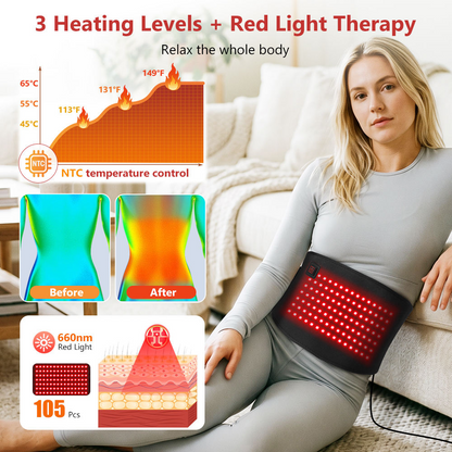Therapy Waist Belt™ – 2-in-1 Heating & Red Light Therapy for Waist & Back
