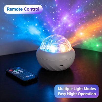 Northern Aurora LED Night Light – Dynamic Starry Sky Projection Lamp with Remote & USB