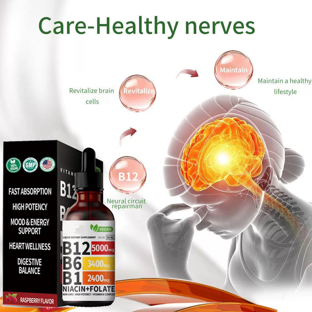 Vitamin B Complex Liquid Drops – B-Complex Herbal Supplement for Energy & Daily Wellness