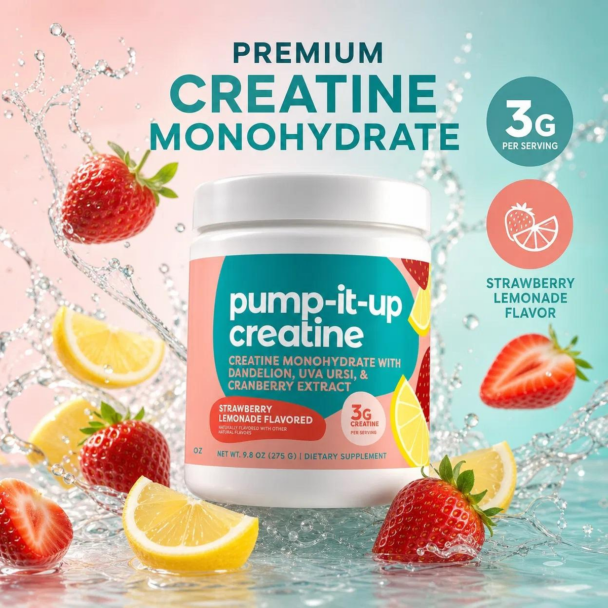 Pump It Up Creatine – Performance & Workout Support