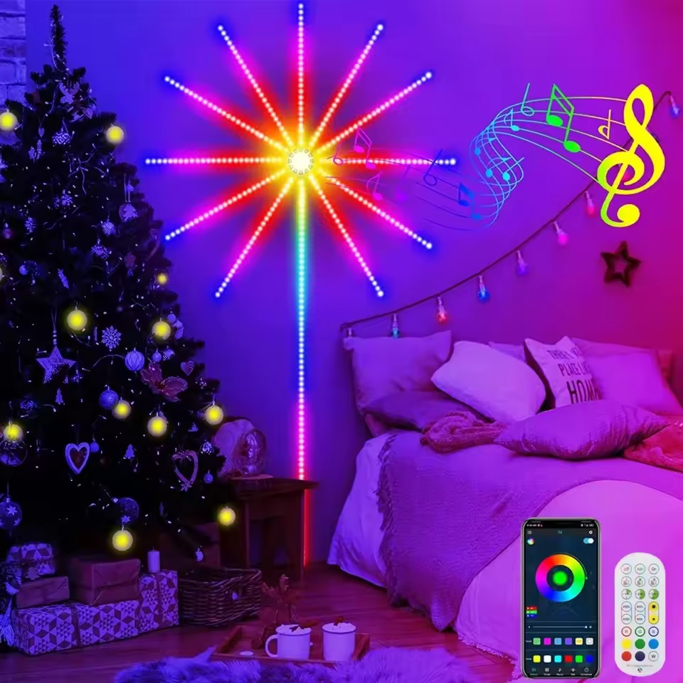 RGB Fireworks LED Lights – USB Remote Control Strip Lights