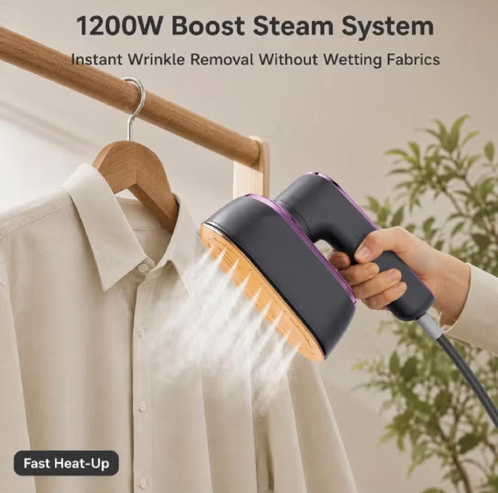 1000W Portable Mini Steam Iron – Foldable Ceramic Travel Iron