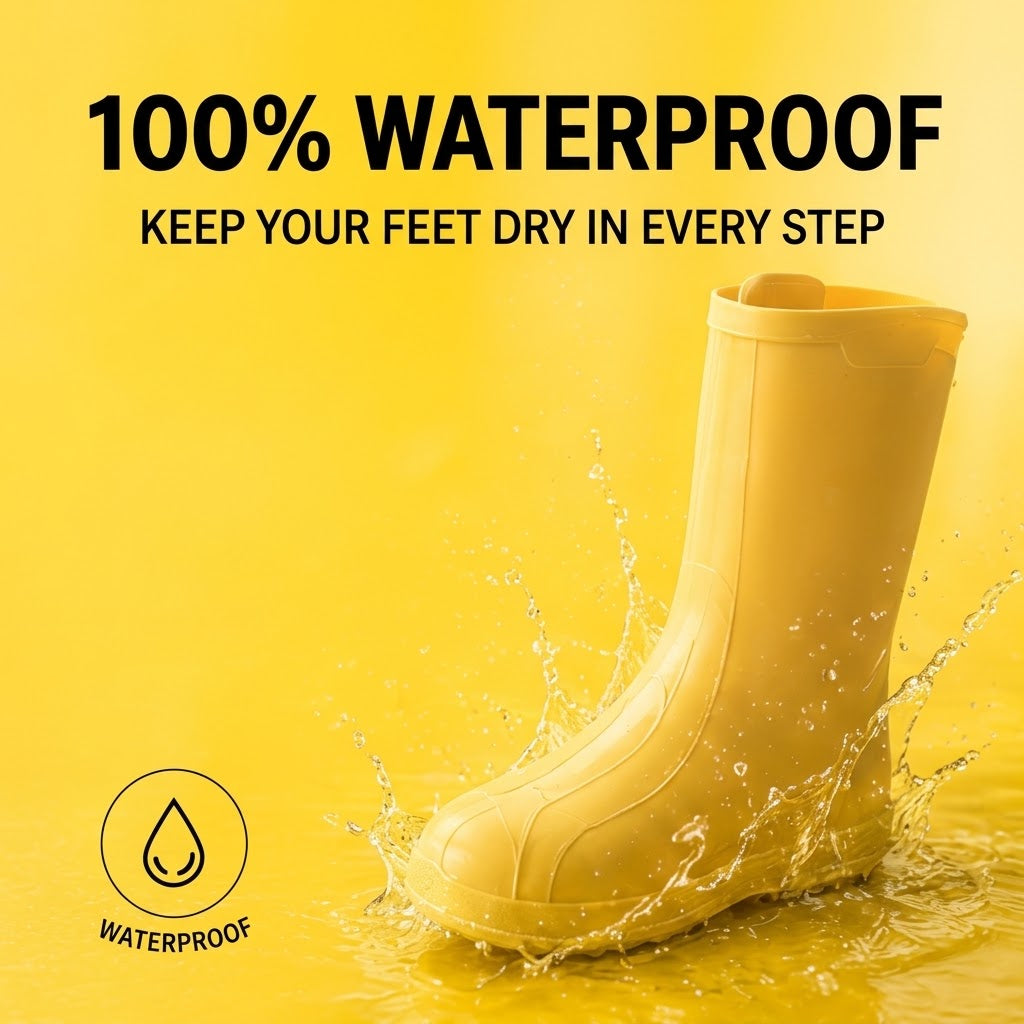 Unisex TPE Rain Boots Waterproof Non-Slip Shoes
