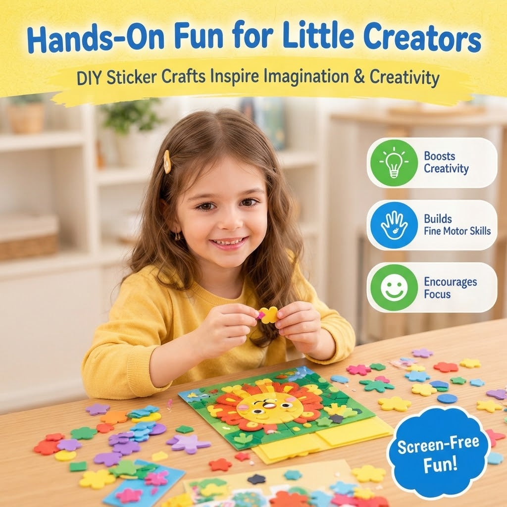 Children’s DIY 3D EVA Sticker Craft – Creative Activity Set