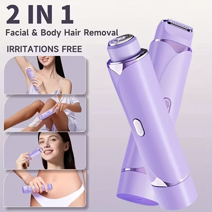 Dual Head Women's Electric Shaver – Type-C Rechargeable Wet & Dry Trimmer