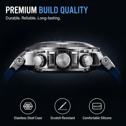 Men's Double Display Sports Luminous Digital Watch