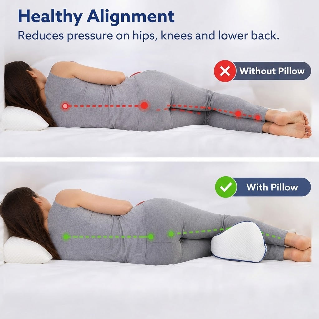 Memory Foam Leg Pillow – Slow-Rebound Knee Support for Side Sleepers