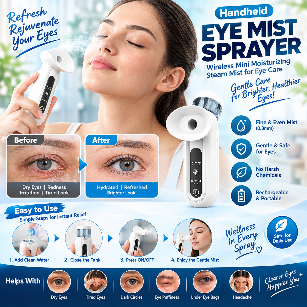 Handheld Eye Steam Mist for Eye Care