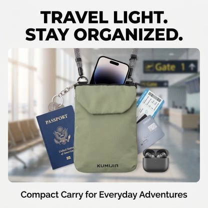 Nylon Crossbody Phone Bag – Lightweight Waterproof Unisex Small Shoulder Pouch