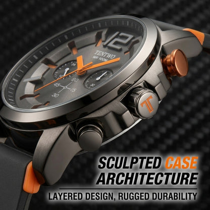 Men's Sports Quartz Watch – Stainless Steel 100M Water-Resistant Casual Wristwatch