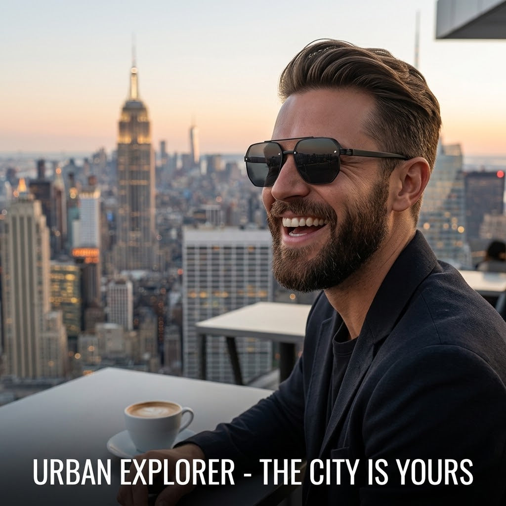 Men's Geometric Polygon Sunglasses Stylish Fashion Eyewear