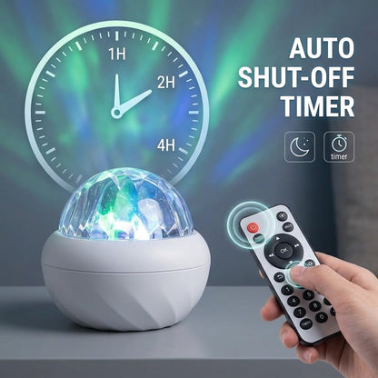 Northern Aurora LED Night Light – Dynamic Starry Sky Projection Lamp with Remote & USB