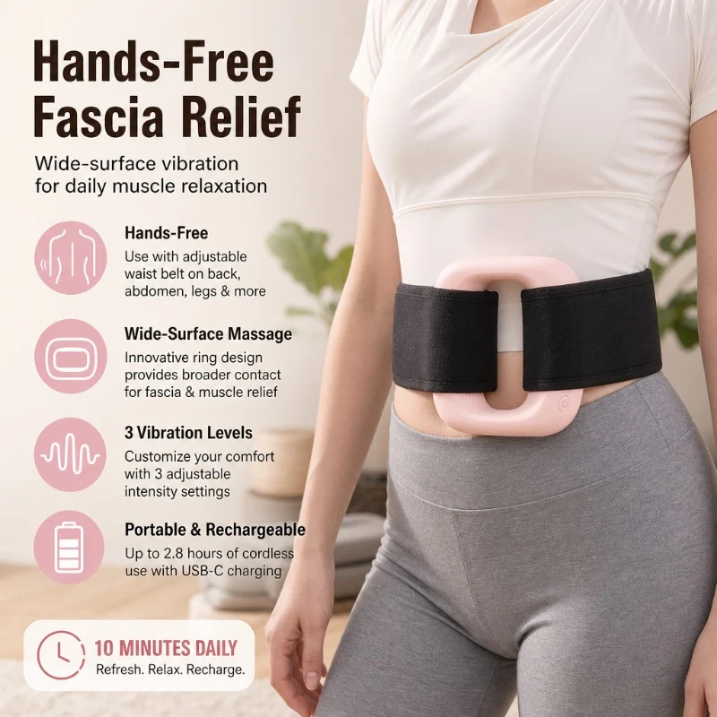 USB Rechargeable Hands-Free Deep Tissue Ring Massager