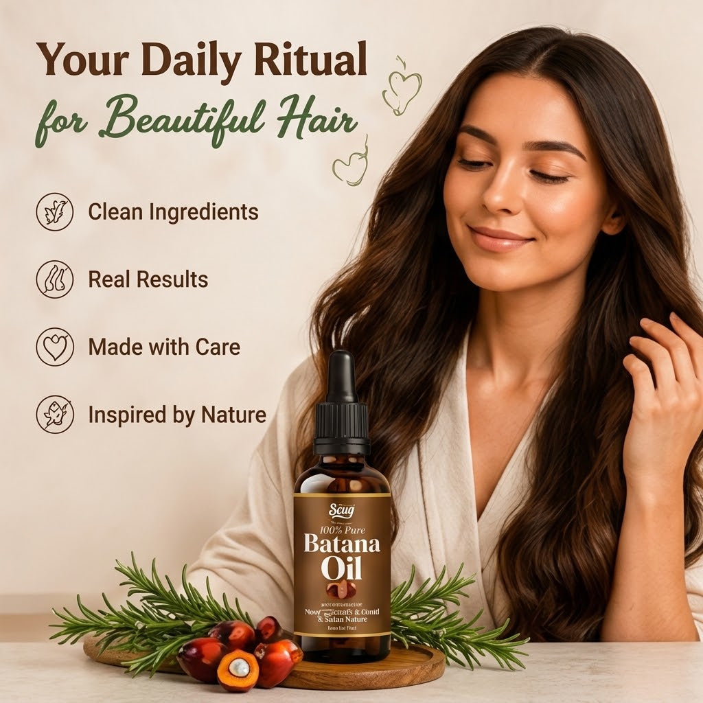 Organic Batana Hair Oil Rosemary Infused Moisturizer for Damaged Hair