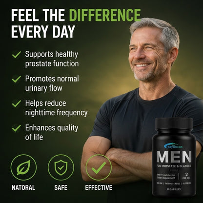 Men's Prostate Support Capsules Saw Palmetto Herbal Supplement