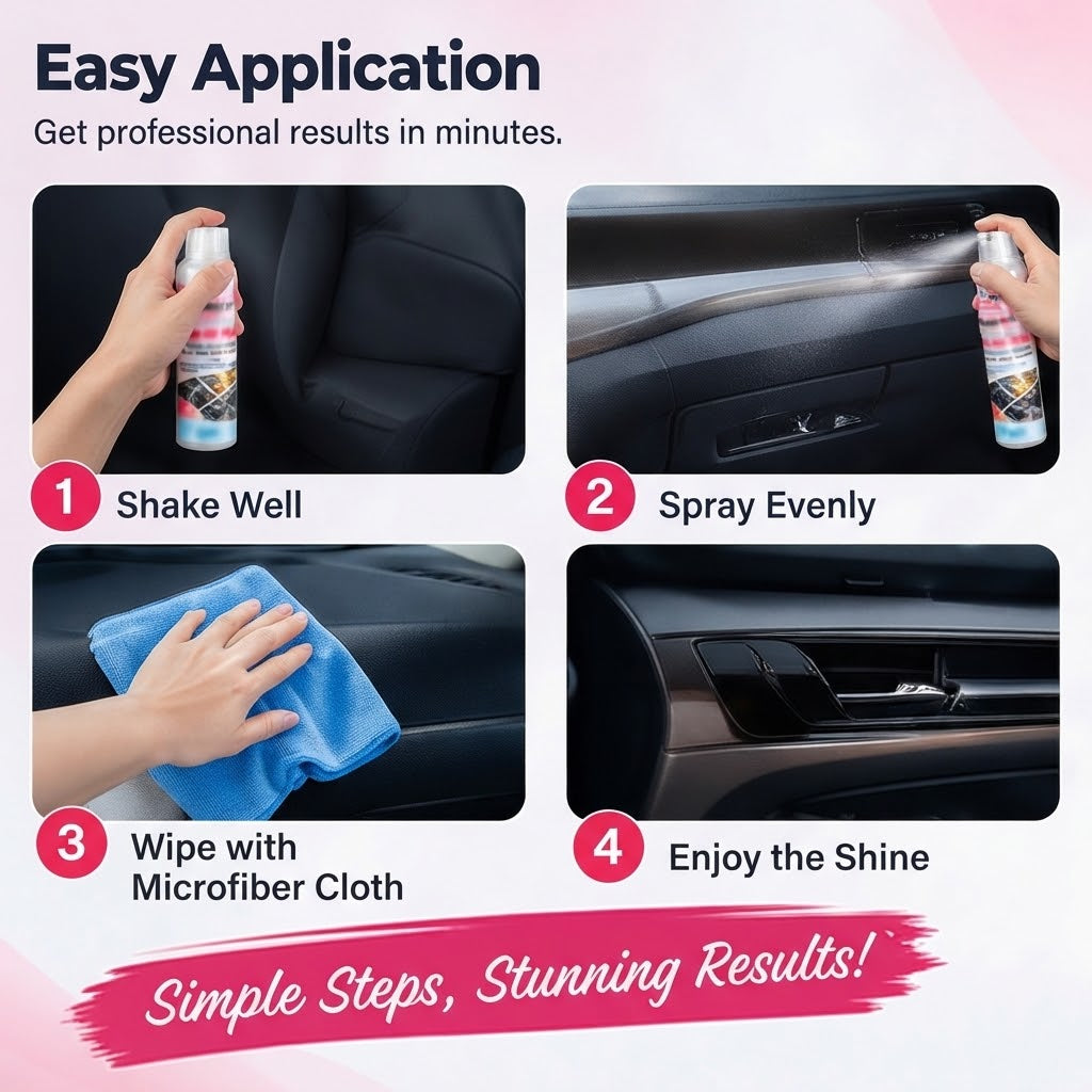 Car Dashboard Restorer – Matte Interior Vinyl Protectant & Cleaning Spray