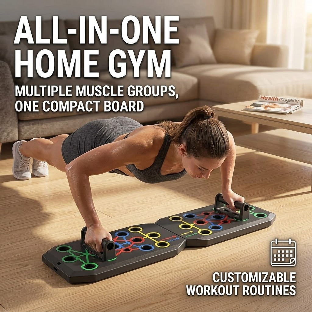 Portable Push-Up Board – Adjustable Home Workout Exercise Equipment