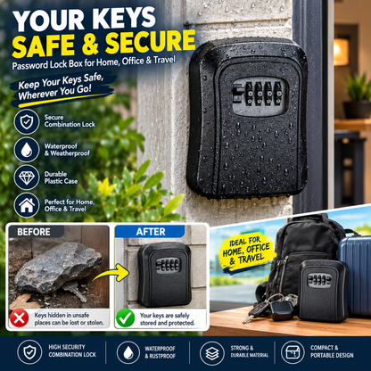 Password Lock Box with Combination Password