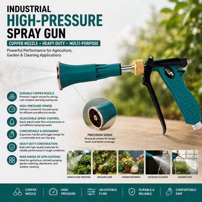 Nozzle High-Pressure Spray Gun – Agricultural Garden Sprayer for Orchards & Disinfection